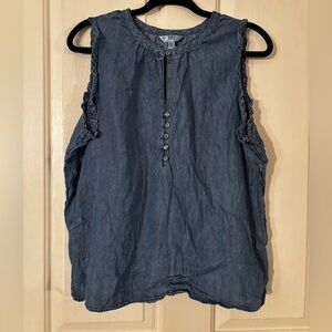 Sleeveless Denim Shirt